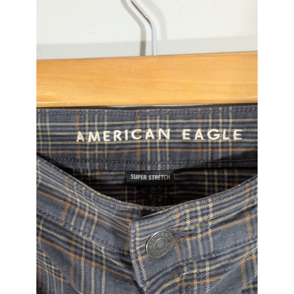 American Eagle Womens Plaid Super High Rise Jegging Pants Sz 18 Preppy Academia - Picture 5 of 8